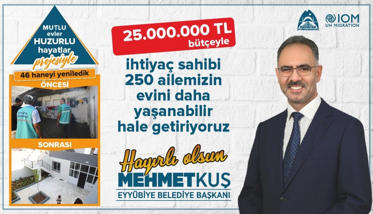 EYYÜBİYE’DE 250 AİLE DAHA HUZURA KAVUŞUYOR