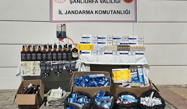 Urfa’da jandarmadan tütün ve alkol kaçakçılarına operasyon