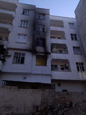 Eyyübiye’de Mesken Yangını Kısa Sürede Söndürüldü