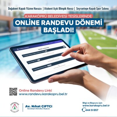 TESİSLERİMİZDE ONLİNE RANDEVU DÖNEMİ BAŞLADI