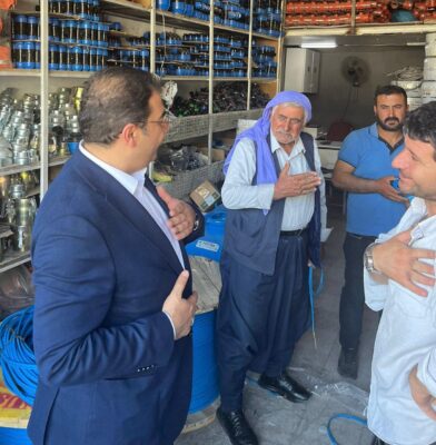BAŞKAN CANPOLAT KAMBERİYE MAHALLESİ’NDE ESNAF VE VATANDAŞLARLA BULUŞTU