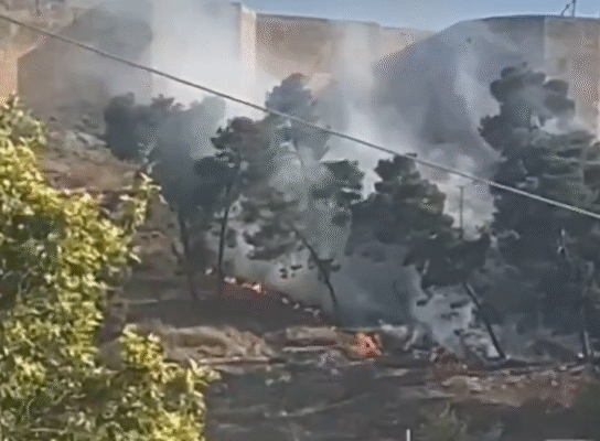 Tarihi Urfa Kalesi Eteğinde Otluk Alanda Çıkan Yangın Korkuttu
