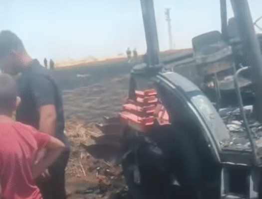 Ceylanpınar’da Elektrik Tellerinden Çıkan Kıvılcım Yangına Sebep Oldu