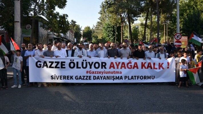 Siverek’te Gazze İçin Sessiz Yürüyüş